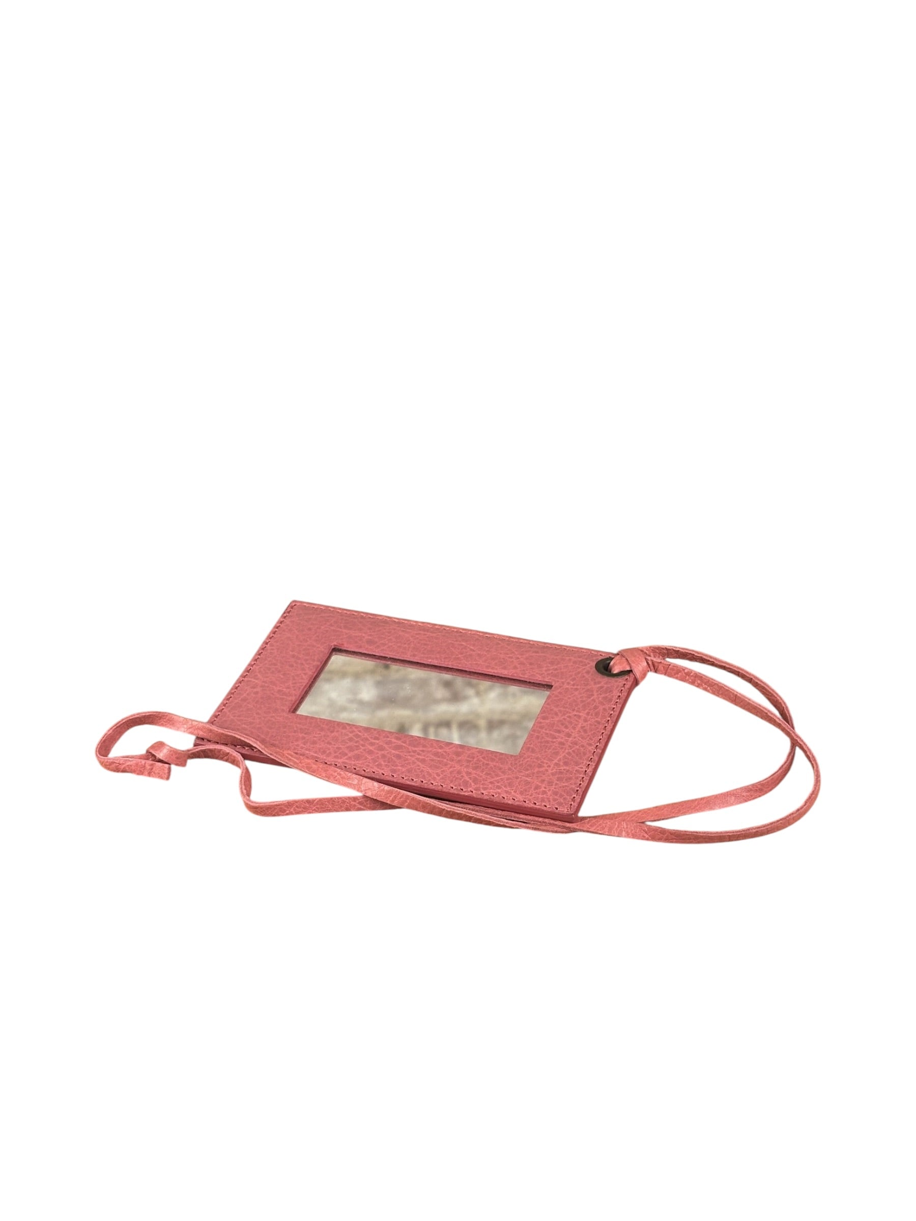 Balenciaga Rose Burbon Leather Large Premier Clutch Bag