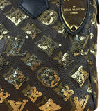 Louis Vuitton Gold Sequins Monogram Speedy Eclipse 30