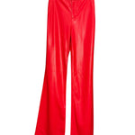 Alice & Olivia Red Leather Pants