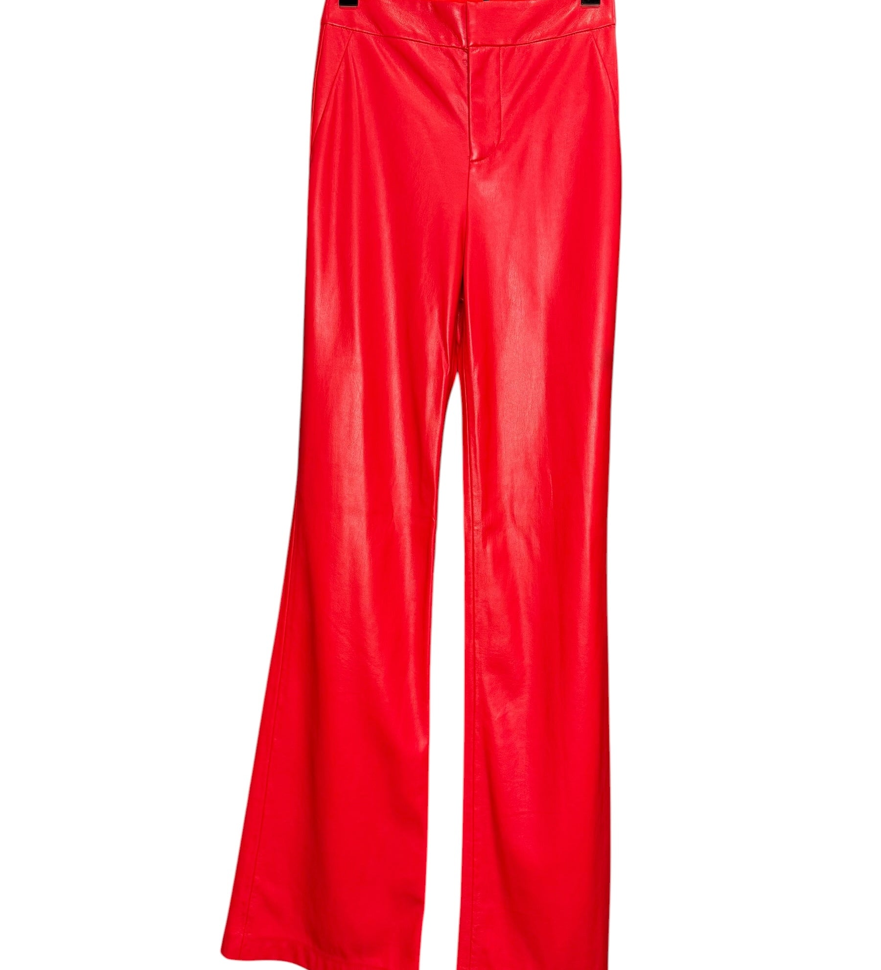 Alice & Olivia Red Leather Pants