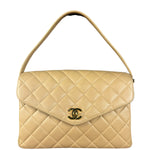 Chanel M Beige Lambskin Envelope Flap 1997