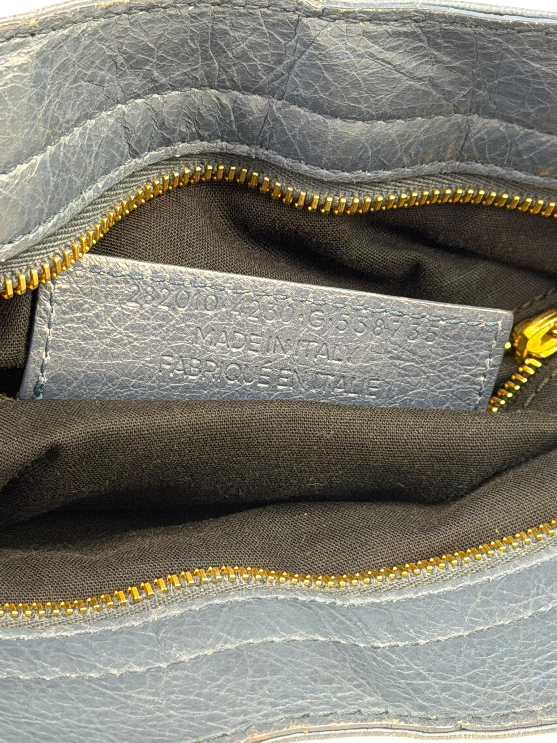 Balenciaga Mist Blue Leather Sunday City Bag