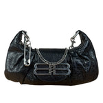 Balenciaga Black Leather Pamela Small Shoulder Bag