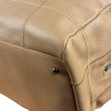Chanel Beige Caviar Chocolate Bar Boston Bag