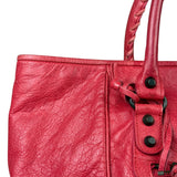 Balenciaga Red Leather Le City Tote