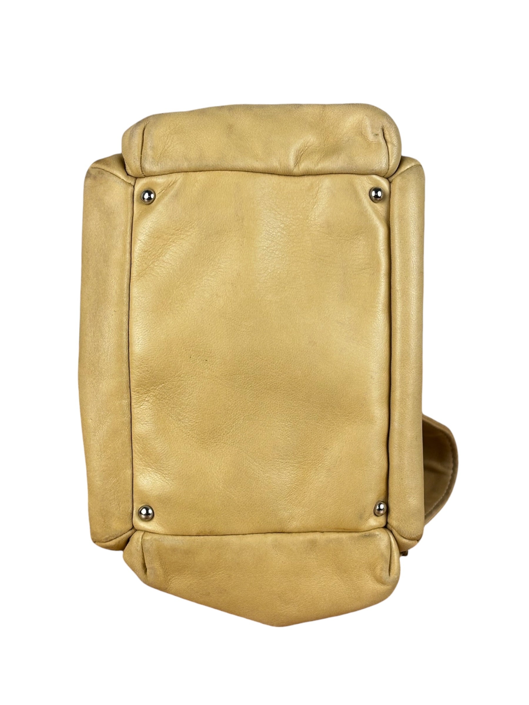 Chanel Warm Beige Leather LAX Accordion Shoulder Bag 2003
