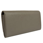 Celine Grey Leather Long Flap Wallet