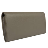 Celine Grey Leather Long Flap Wallet
