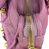 Balenciaga Purple Leather Velo Moto Two-Way Bag