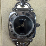 Gucci 6100L Black Dial Horse Bit Link Watch