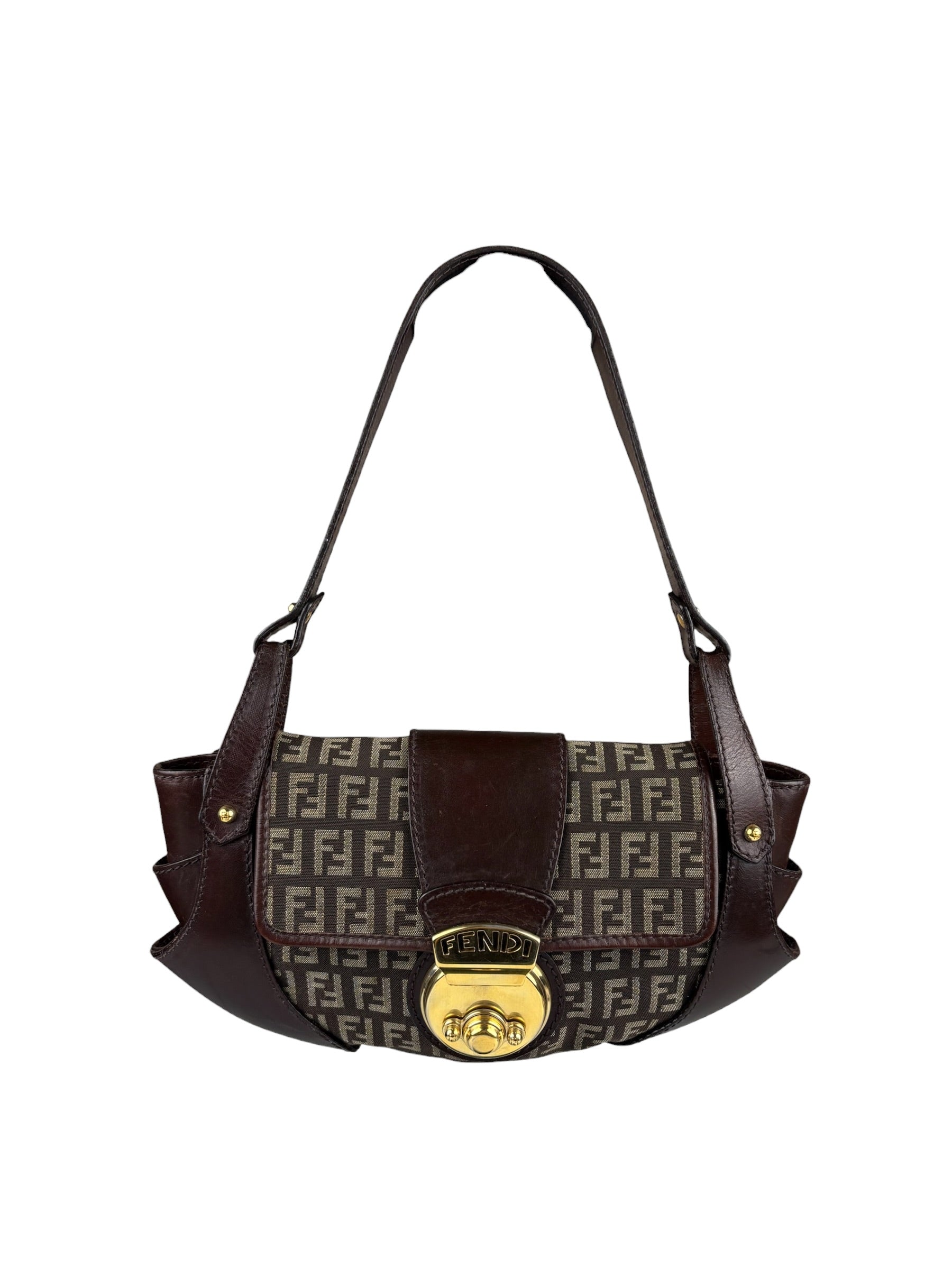 Fendi Vintage Zucchino Borsa Tuc Compilation Shoulder Bag