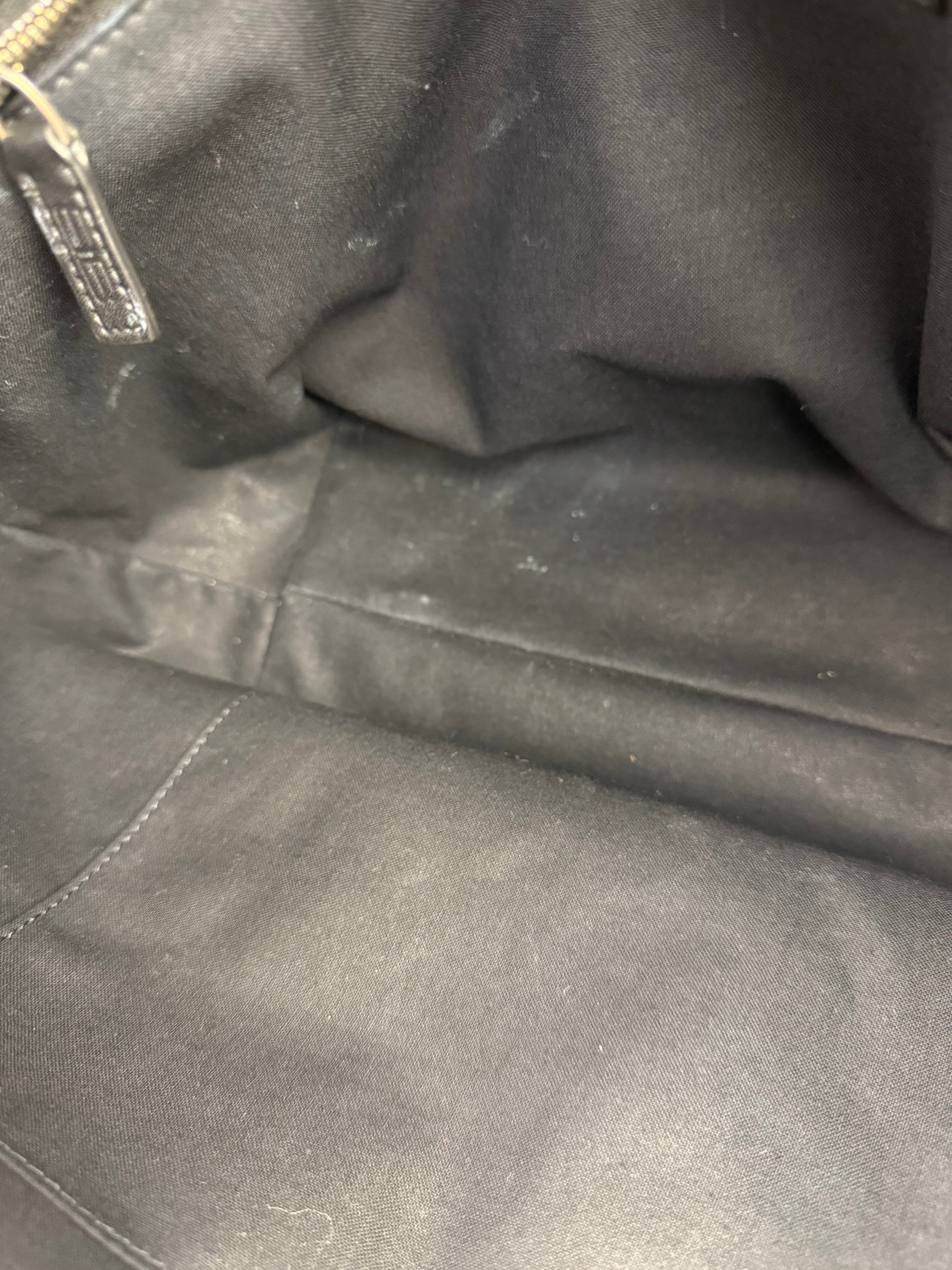 Prada Green Saffiano Leather Medium Double Tote Bag