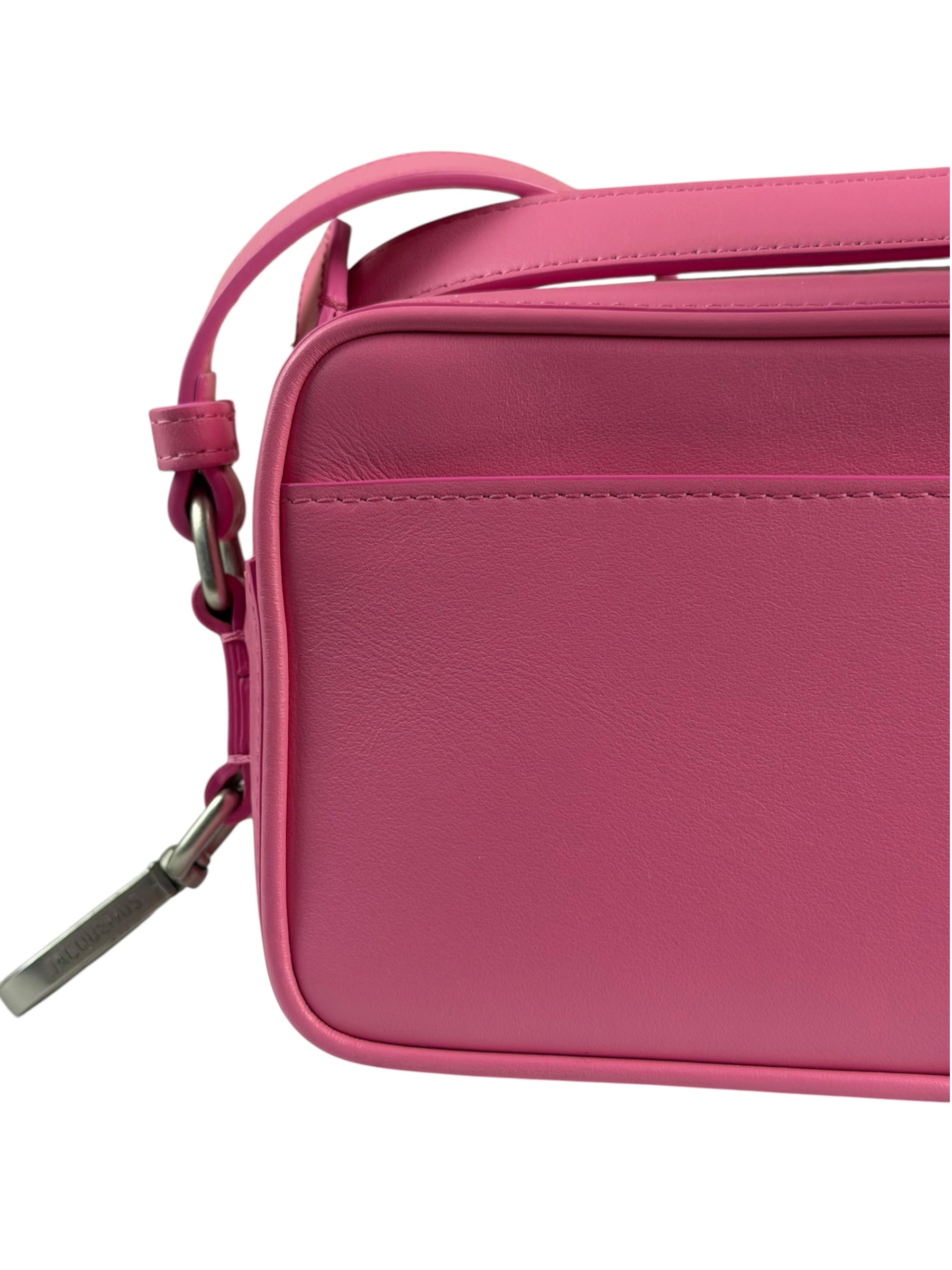 Jacquemus Le Baneto Zip Pink Leather Crossbody Bag