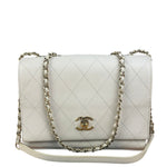 Chanel White Leather Mini Shoulder Bag 1992