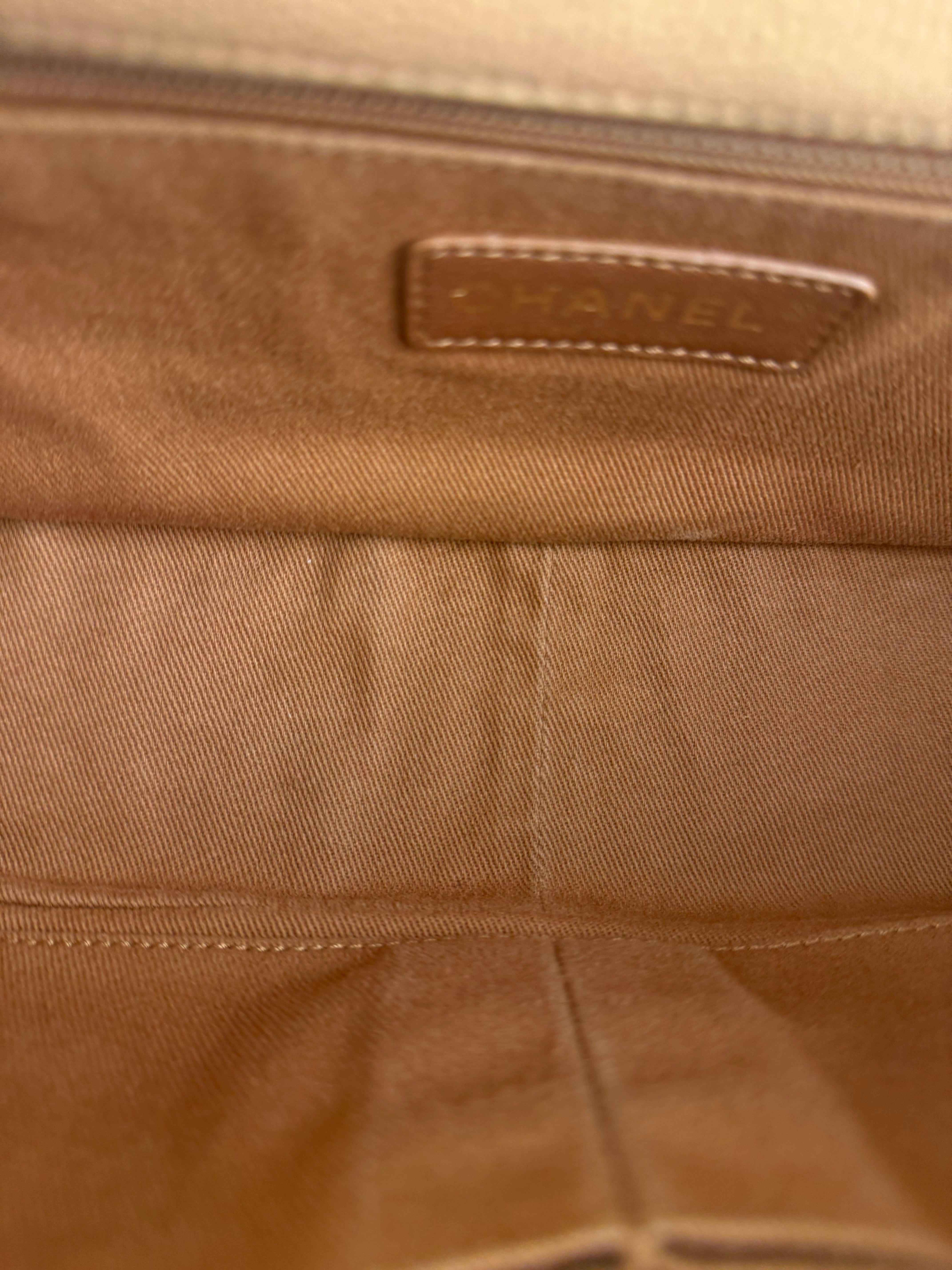 Chanel 2012 Diamond Chain Beige Single Flap