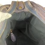 Balenciaga Vintage Distressed Purple Leather City Bag