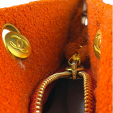 Chanel Vintage Red Quilted Tweed Shoulder Bag 1994