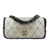 Chanel Tweedy Quilted Leather Fringe Flap Bag 2011