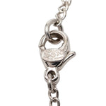 Chanel Vintage Silver Coco Mark Punched Chain Necklace