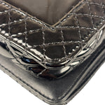Chanel Black Patent Leather Boy Wallet on Chain Bag 2014