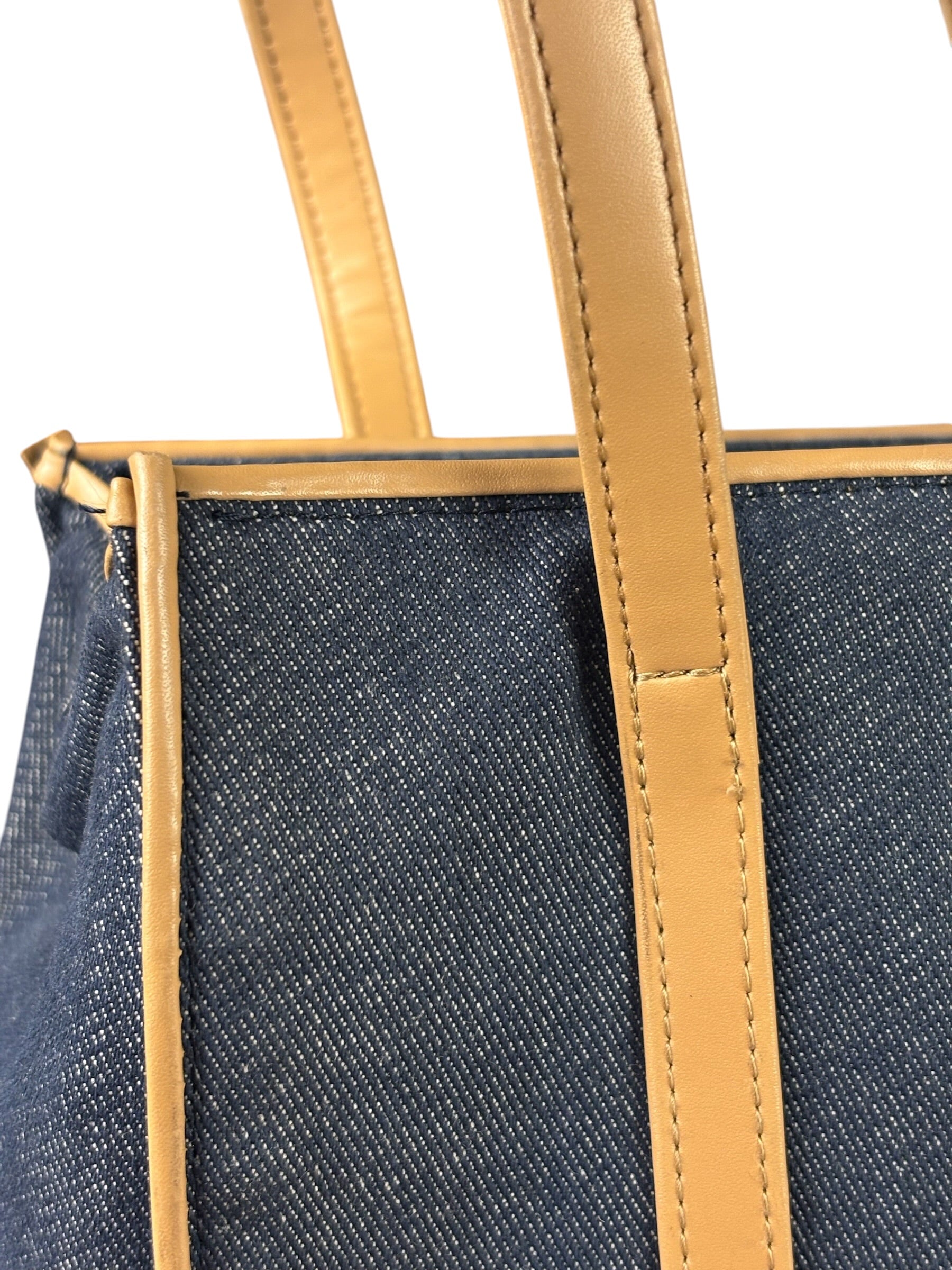 Christian Dior Beauty Parfums Denim/Leather Tote