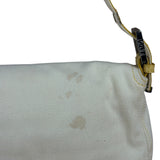 Fendi Vintage Denim x Snakeskin Baguette Yellow