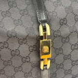 Gucci Black/Grey Leather Trim Jackie Hobo Bag