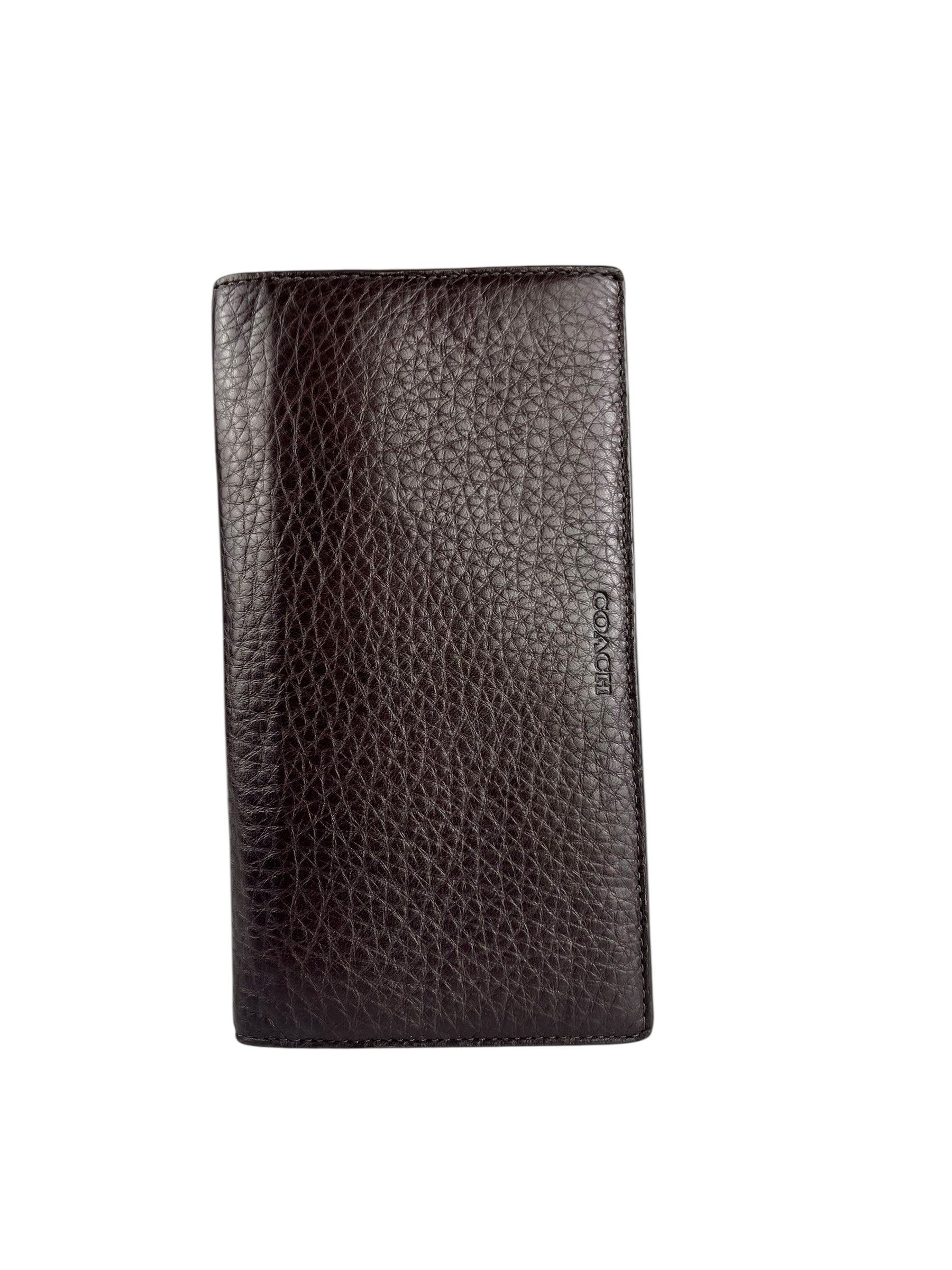 Coach Brown Leather Long Wallet