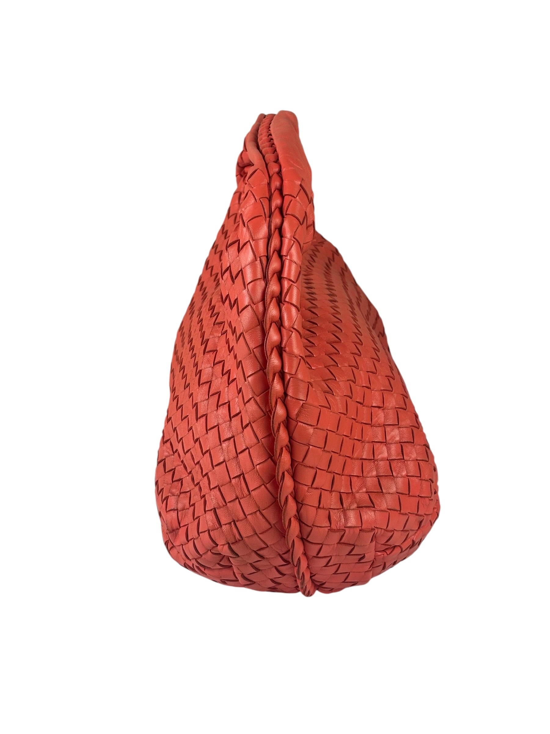 Bottega Veneta Orange Intrecciato Hobo Bag