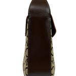 Celine Brown Leather Trim C Macadam Hobo Bag