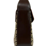Celine Brown Leather Trim C Macadam Hobo Bag