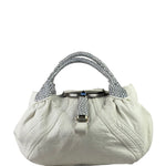 Fendi Vintage White Nappa Leather Spy Shoulder Bag