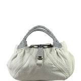 Fendi Vintage White Nappa Leather Spy Shoulder Bag