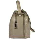 Chanel Beige Quilted Lambskin CC Trendy Bowling Bag 2017