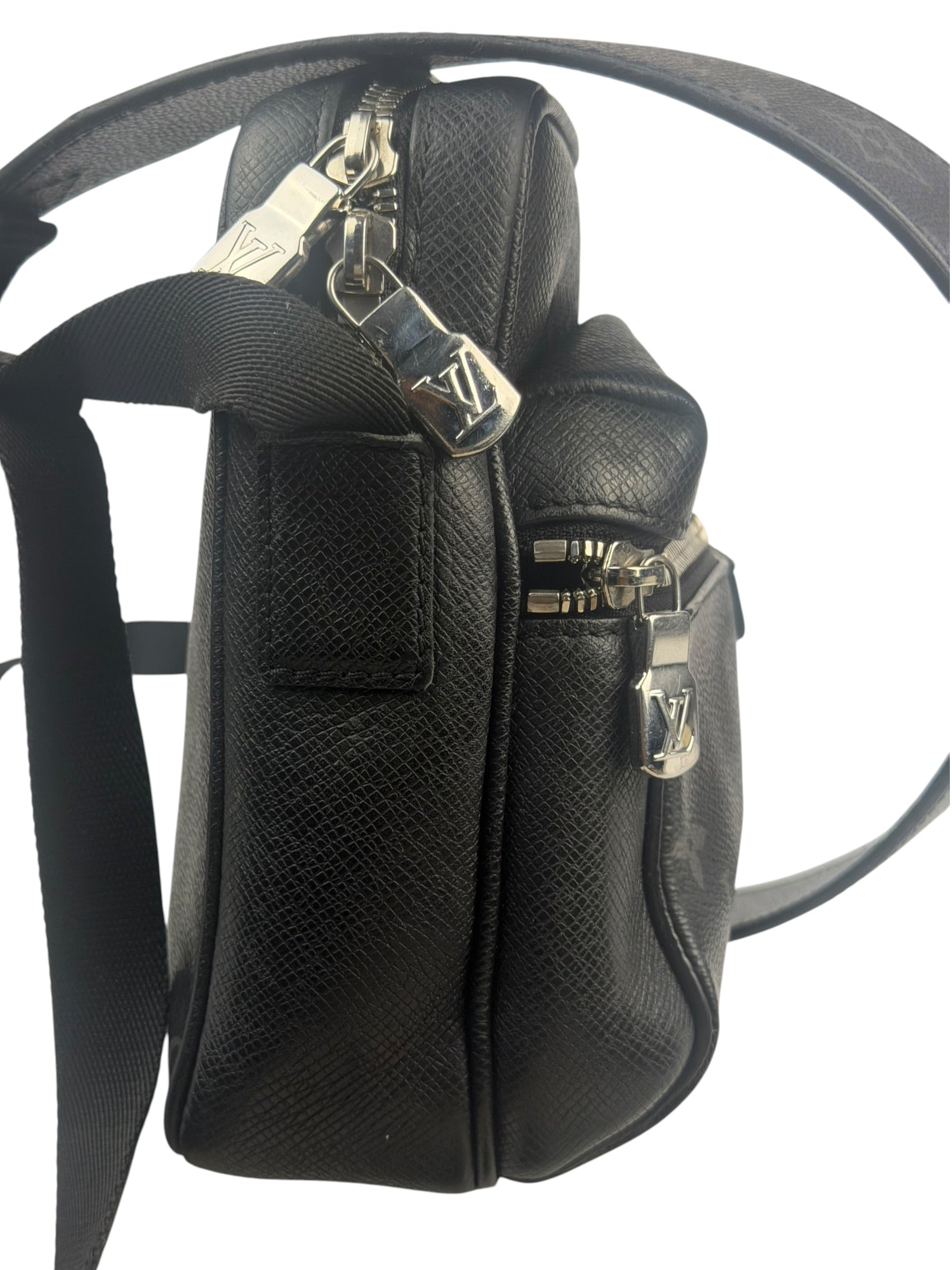 Louis Vuitton Black Monogram Taigarama Outdoor Messenger Bag