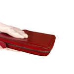 Hermes Rouge Epsom Leather Vintage Organizer Wallet