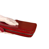 Hermes Rouge Epsom Leather Vintage Organizer Wallet