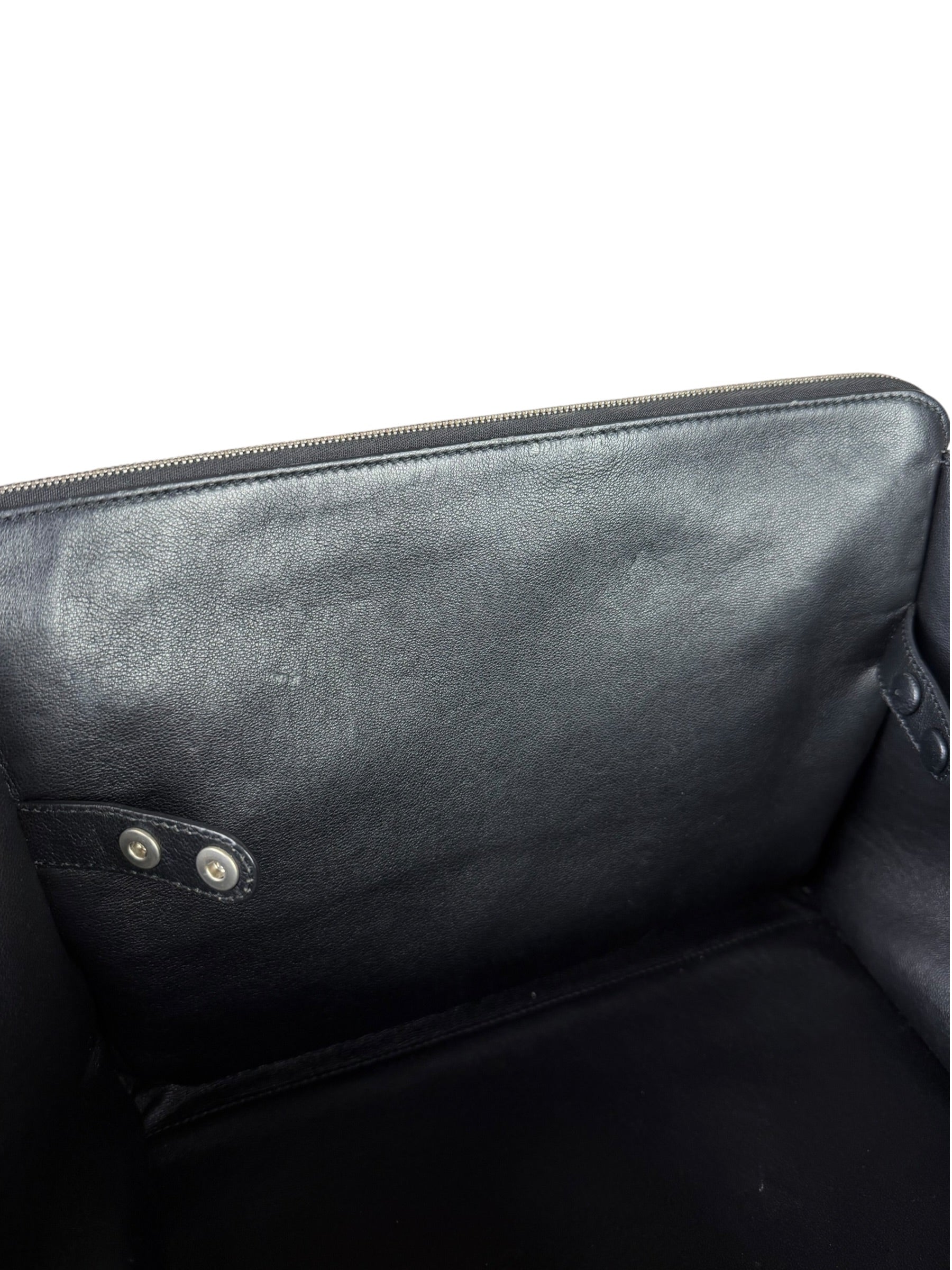 Celine Black Leather/Suede Trapeze Medium Handbag