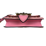 Miu Miu Pink Leather Madras Crystal Embellished Shoulder Bag