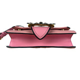 Miu Miu Pink Leather Madras Crystal Embellished Shoulder Bag