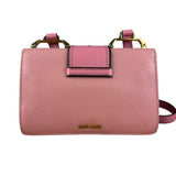 Miu Miu Pink Leather Madras Crystal Embellished Shoulder Bag