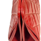 Chanel Red Caviar Quilted Frame Clutch 2012