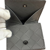 Bottega Veneta Grey Leather Bi-Fold Wallet
