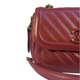 Chanel Burgundy Chevron-Quilted Leather Flap Crossbody 2018