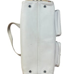 Burberry White Pebbled Leather Shoulder Bag