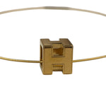 Hermes Cage d'H Gold Plated Pendant Necklace