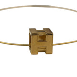 Hermes Cage d'H Gold Plated Pendant Necklace