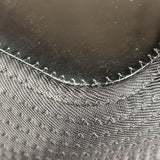 Gucci Vintage Black Ribbed Bamboo Top Handle Bag