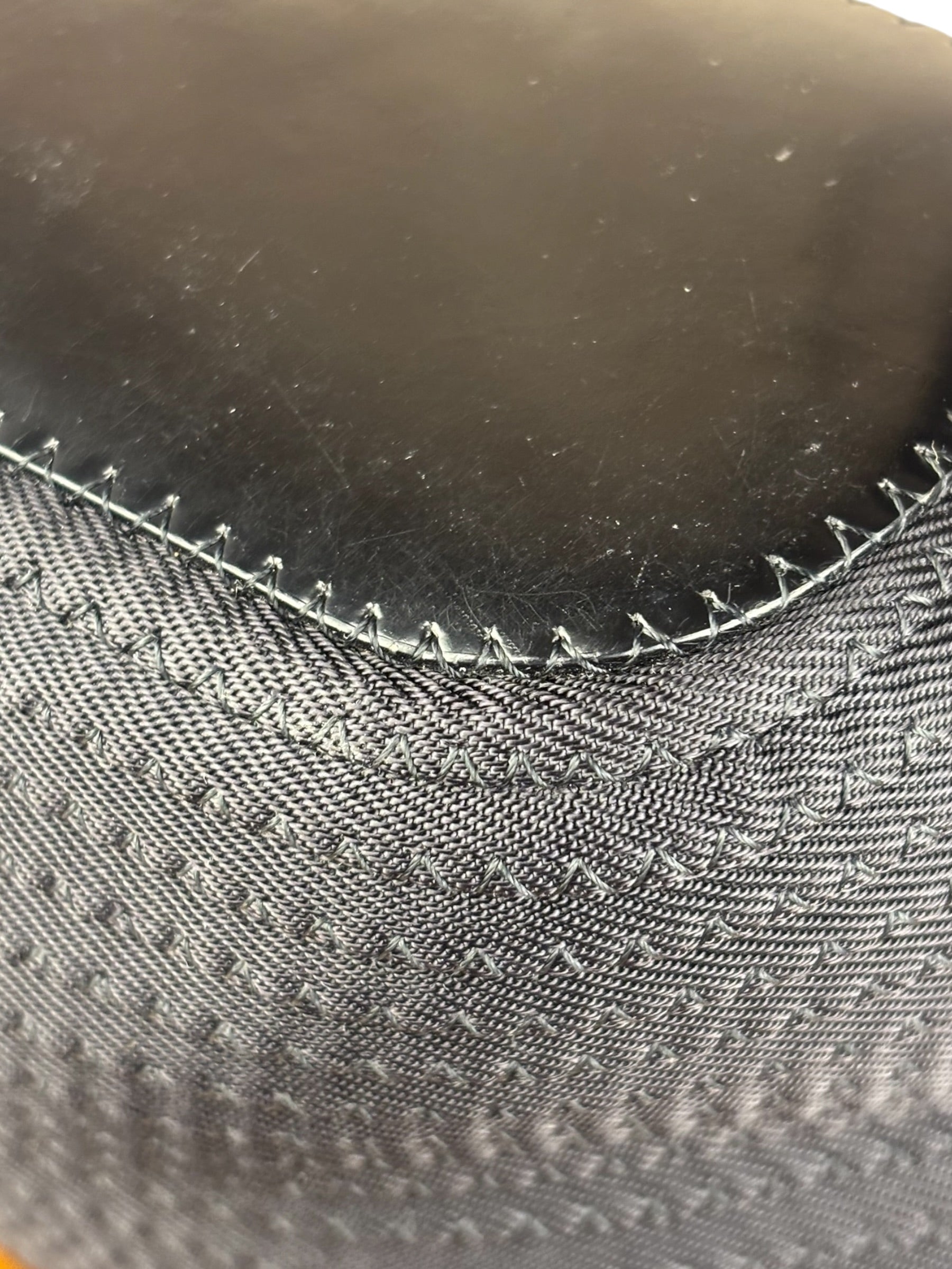 Gucci Vintage Black Ribbed Bamboo Top Handle Bag