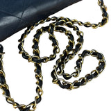 Chanel Black Diamond Stitch Flap CC Bag 1988